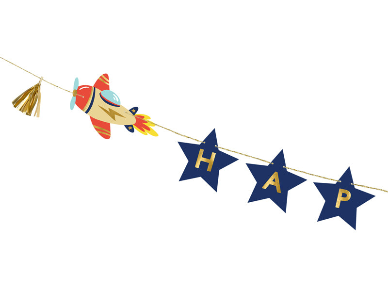 PartyDeco Girlande Fahrzeuge – Mehrfarbig – Papier – 1 Stk