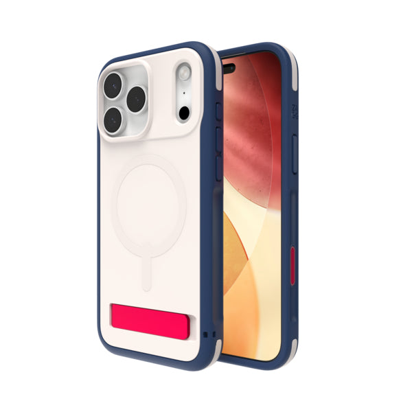 ZAGG Sedona Snap Backcover – für Apple iPhone 17 Pro Max, Graphen, Blau/Weiss/Rot, bis 4 m Sturzsicher