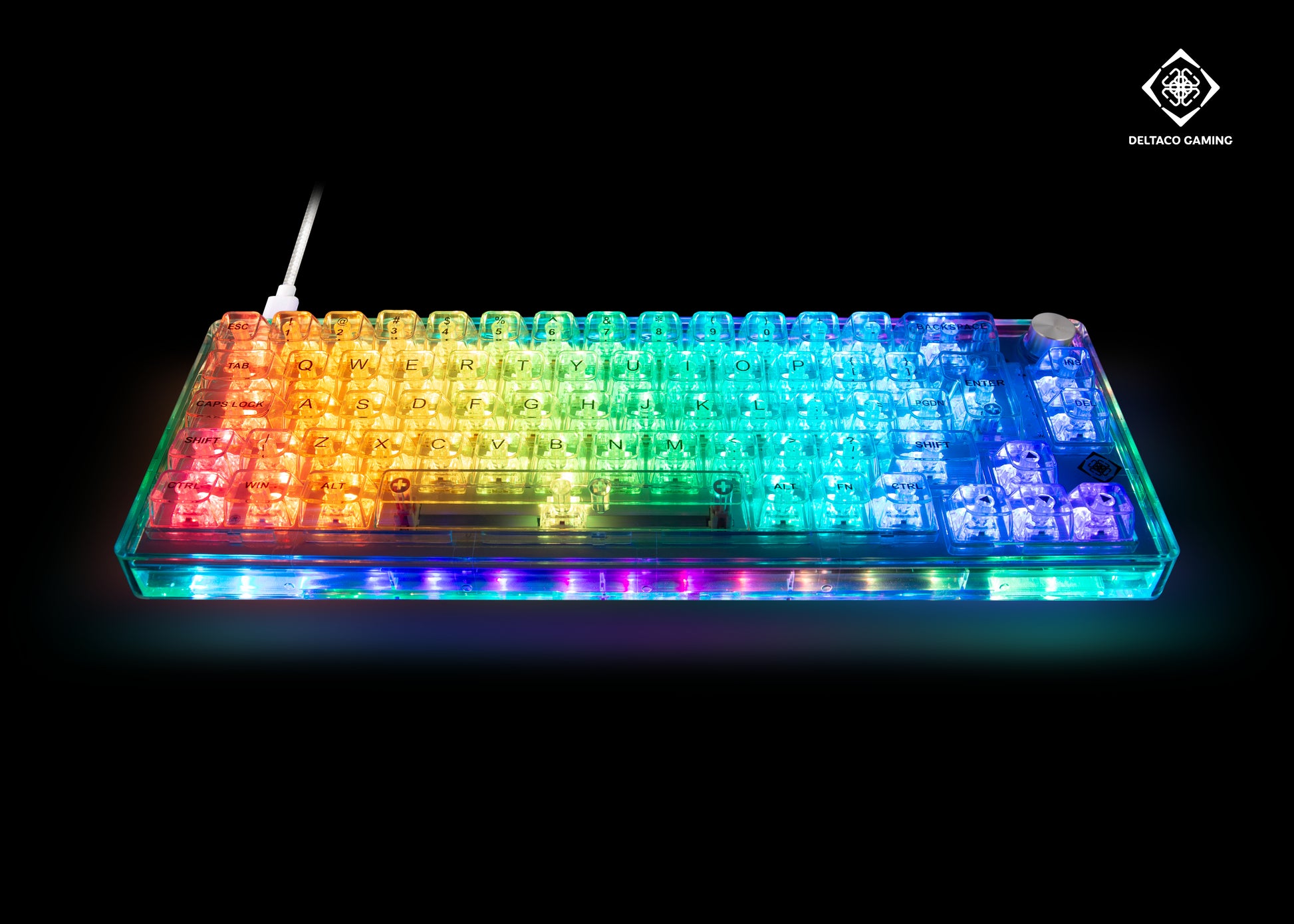 Deltaco Gaming GAM-160-T-CH – Gaming-Tastatur 65% – Mechanisch – QWERTZ (CH) – RGB – Ohne Ziffernblock
