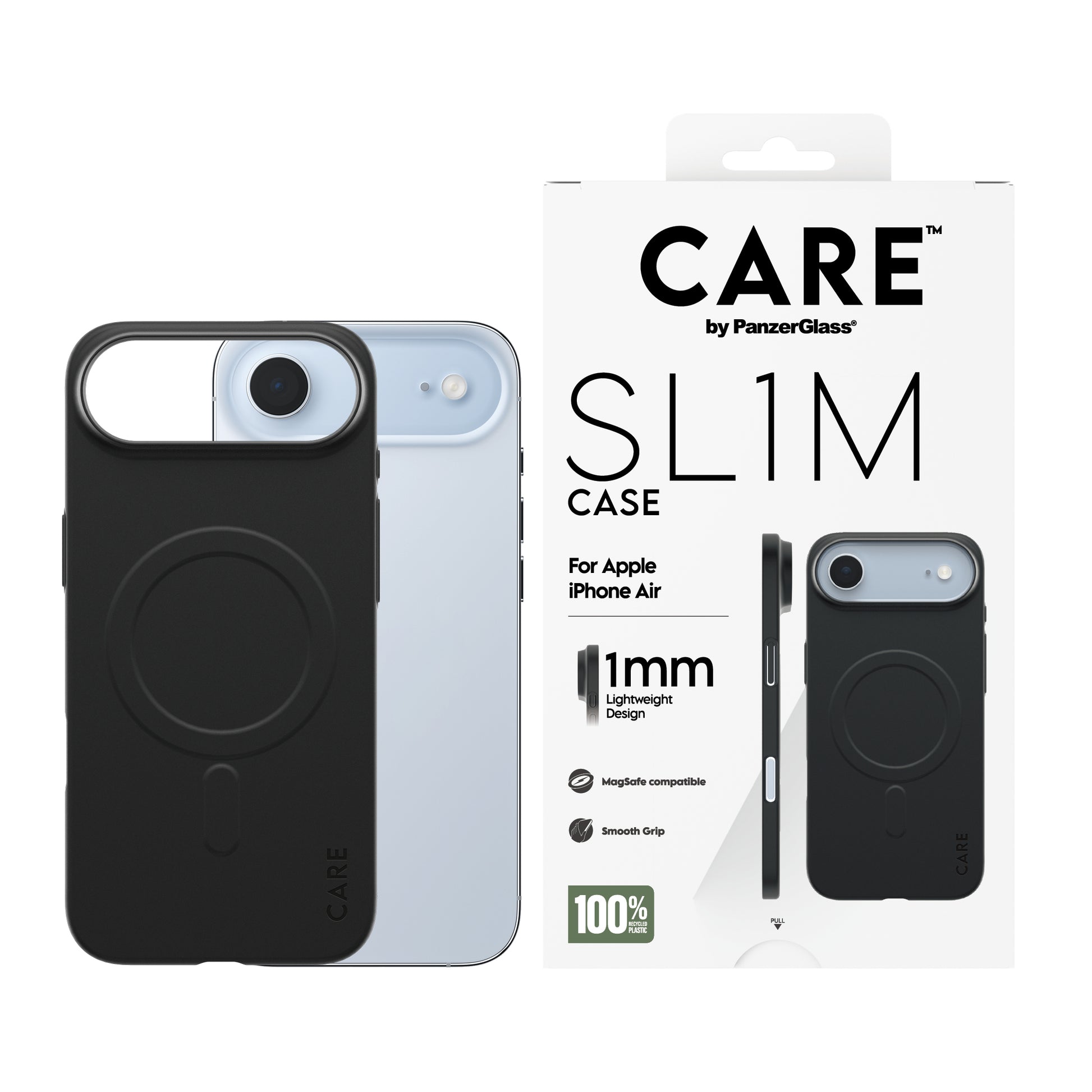 PanzerGlass Backcover – für Apple iPhone Air – schwarz – PC – MagSafe-kompatibel