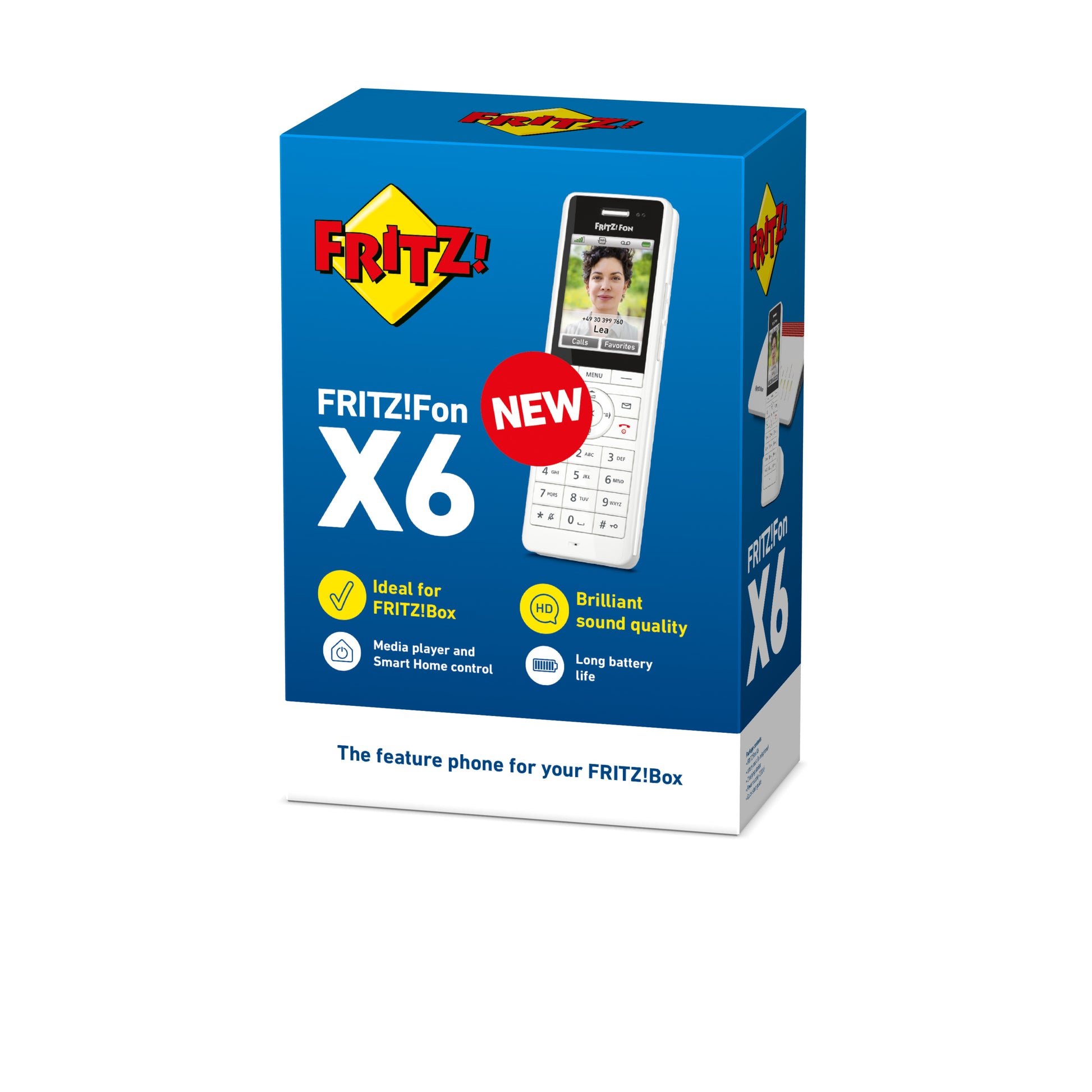 FRITZ! AVM FritzFon X6 – DECT-Telefon, nur Mobilteil, mit Anrufbeantworter, für FRITZBox/DECT-Basisstation, weiss