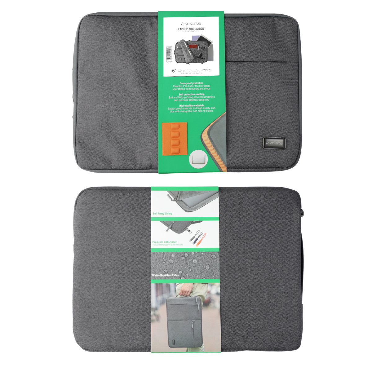 4smarts AirCushion Multi Notebook-Schutzhülle 15" – Grau