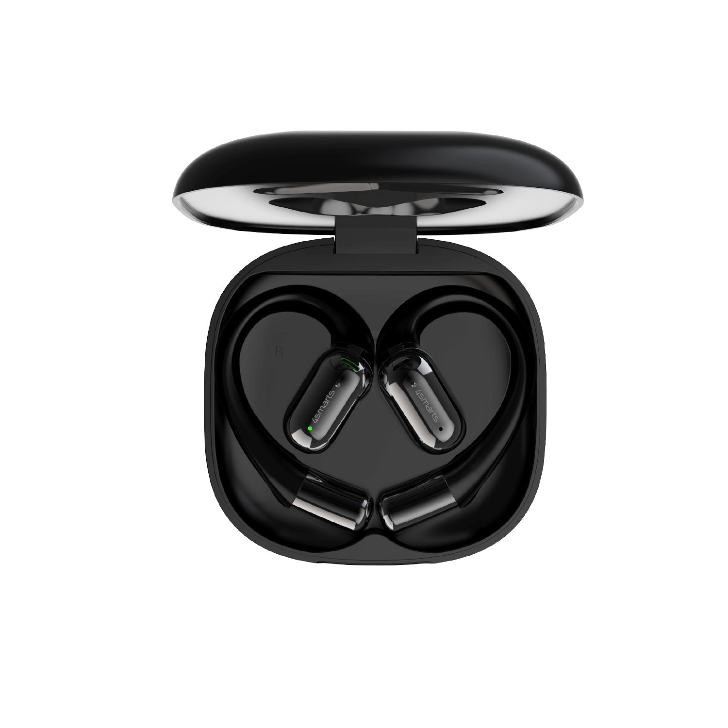 4smarts SkyBuds AI Screen – Open-Ear Headset – Bluetooth, mit Mikrofon, Digitales Display – Schwarz – bis 28 h