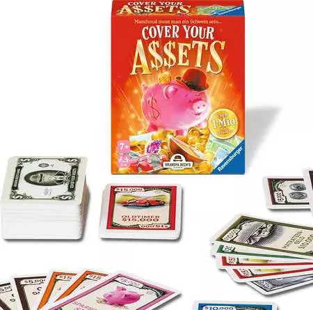 Ravensburger Cover your Assets – Kartenspiel, 2–6 Spieler, ab 7 Jahren, 20–40 Min., DE