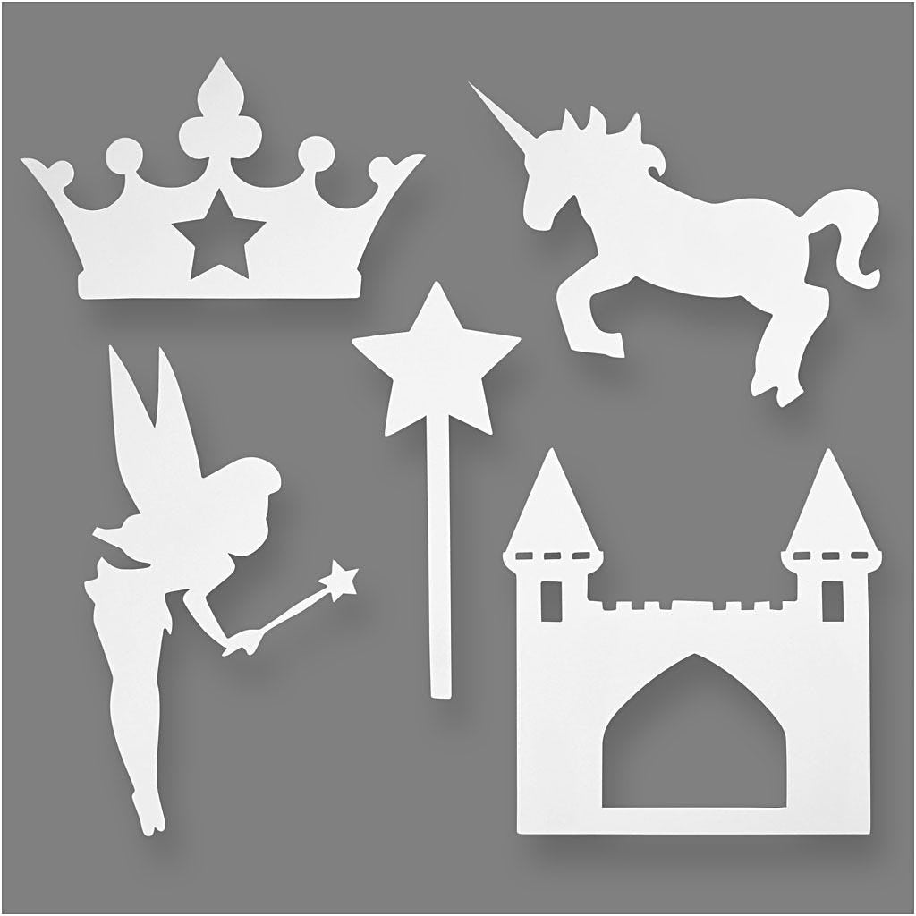 Creativ Company Bastelpapier – Märchen, Weiss – 16 Stück, Karton
