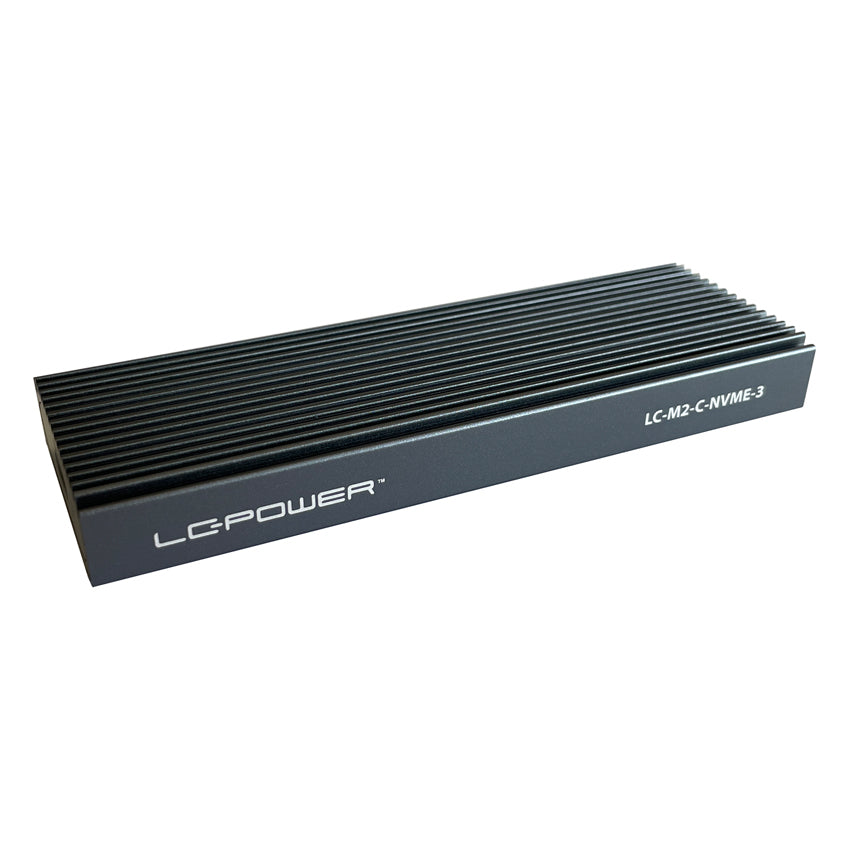 LC-Power LC-M2-C-NVME-3 – 1-Bay Gehäuse, USB-C 10 Gbit/s, für M.2 (22/30/42/60/80 mm)