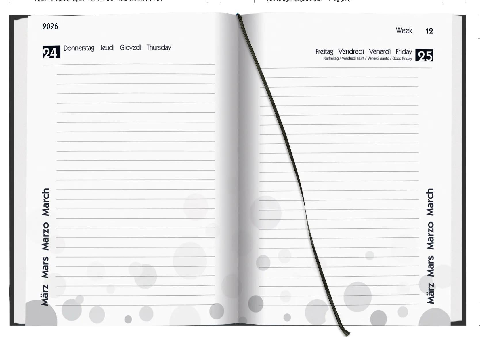 Biella mydiary Schüleragenda – 1 Tag/Seite, gebunden, 12 × 16,5 cm, Aug–Jul, Sport, FSC