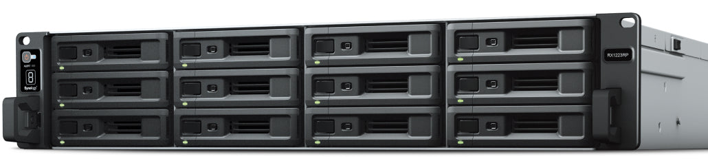 Synology RX1223RP – 12-Bay Rack 2U NAS – für 2,5"/3,5" HDD/SSD, SATA