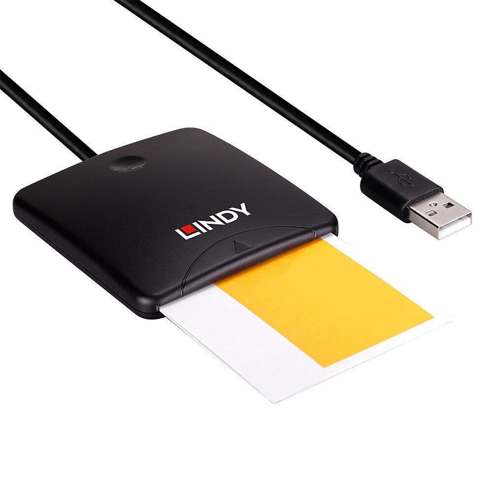 Lindy Smartcard-Leser – USB 2.0, Schwarz