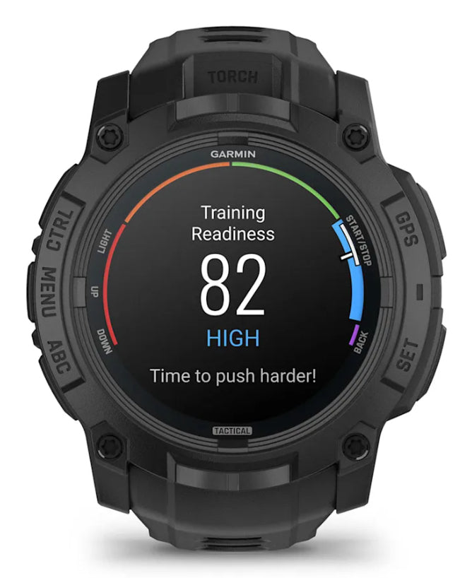 Garmin Instinct 3 AMOLED Tactical Edition – GPS-Smartwatch – 50 mm, GPS, Bluetooth, AMOLED, Schwarz