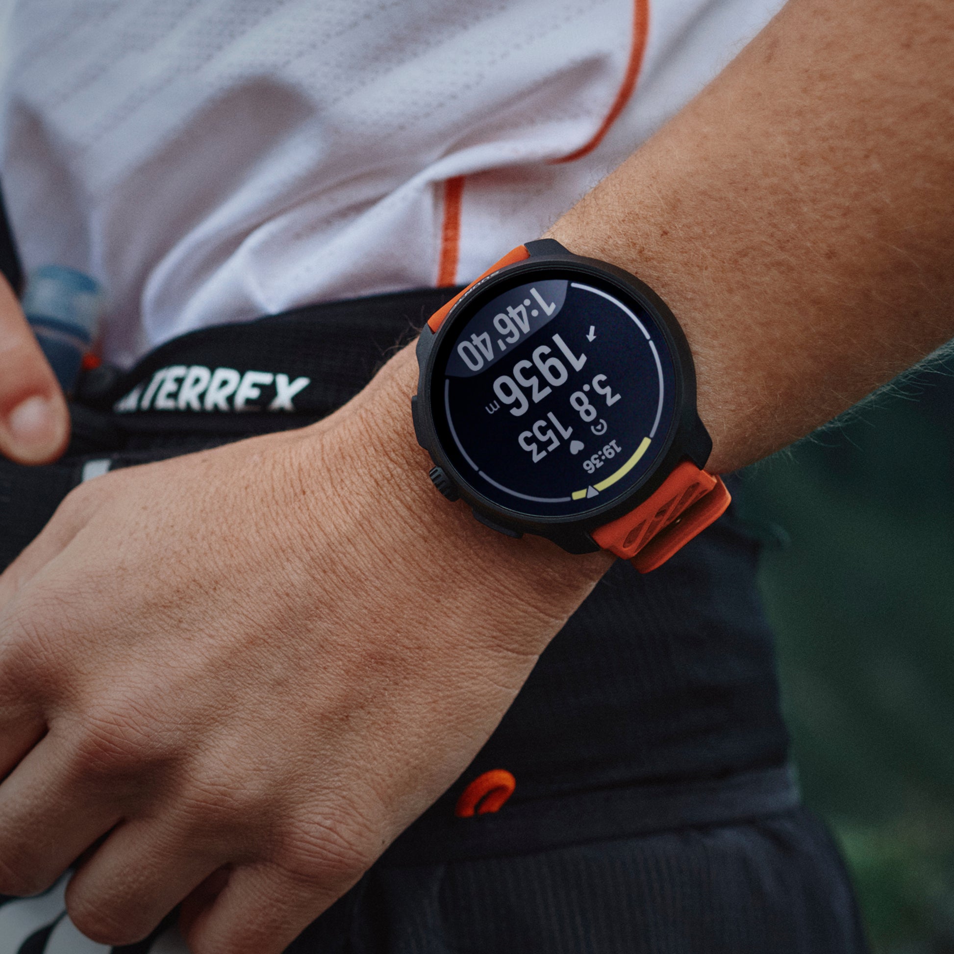 Suunto Race 2 49 mm GPS – Polyamid Schwarz, Sportband, Orange, 100 m, für iPhone, Android
