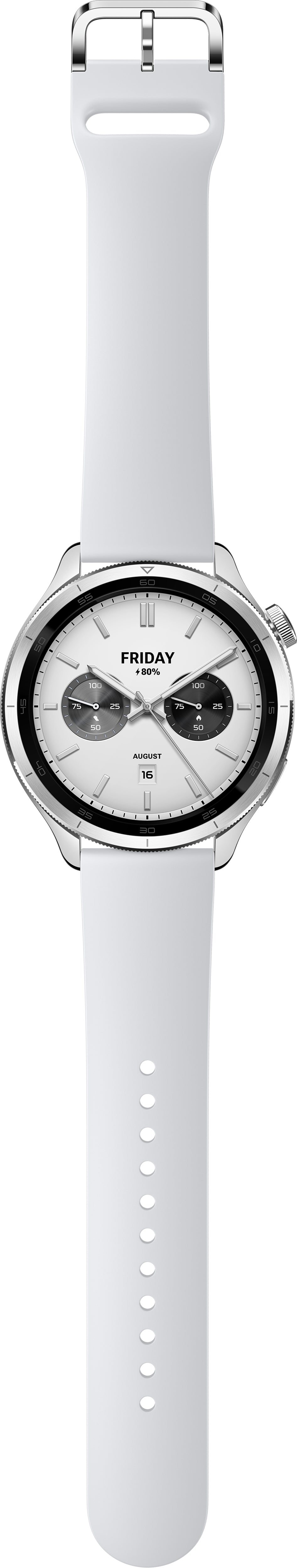 Xiaomi Smartwatch S4 – Smartwatch – 47 mm, 1,43" AMOLED, GPS, Mineralglas, 5 ATM, Silber, Sportarmband