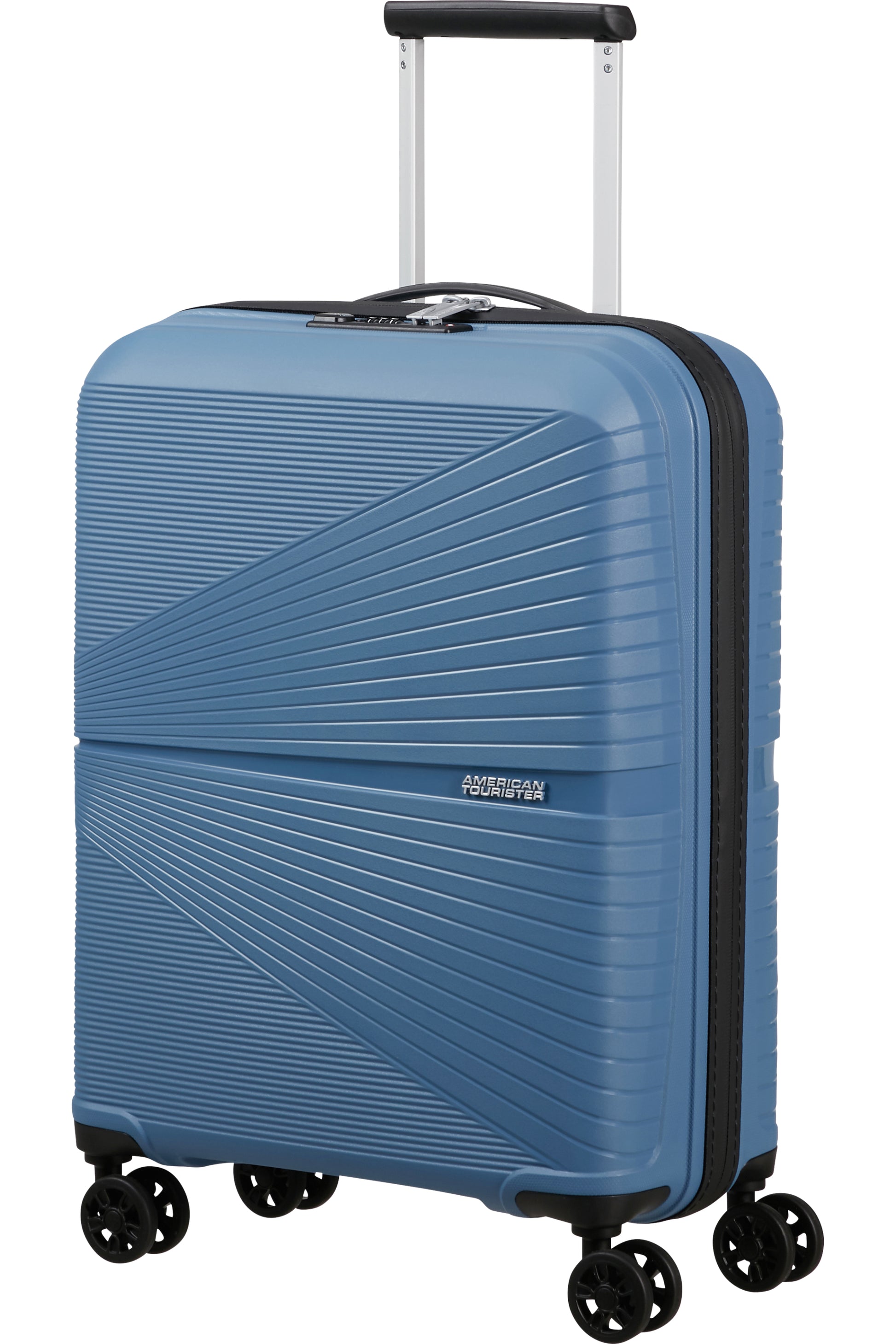 American Tourister Handgepäck-Trolley – Hartschale PP, 4 Doppelrollen, mit TSA, Coronet Blue, 40 × 50 × 20 cm