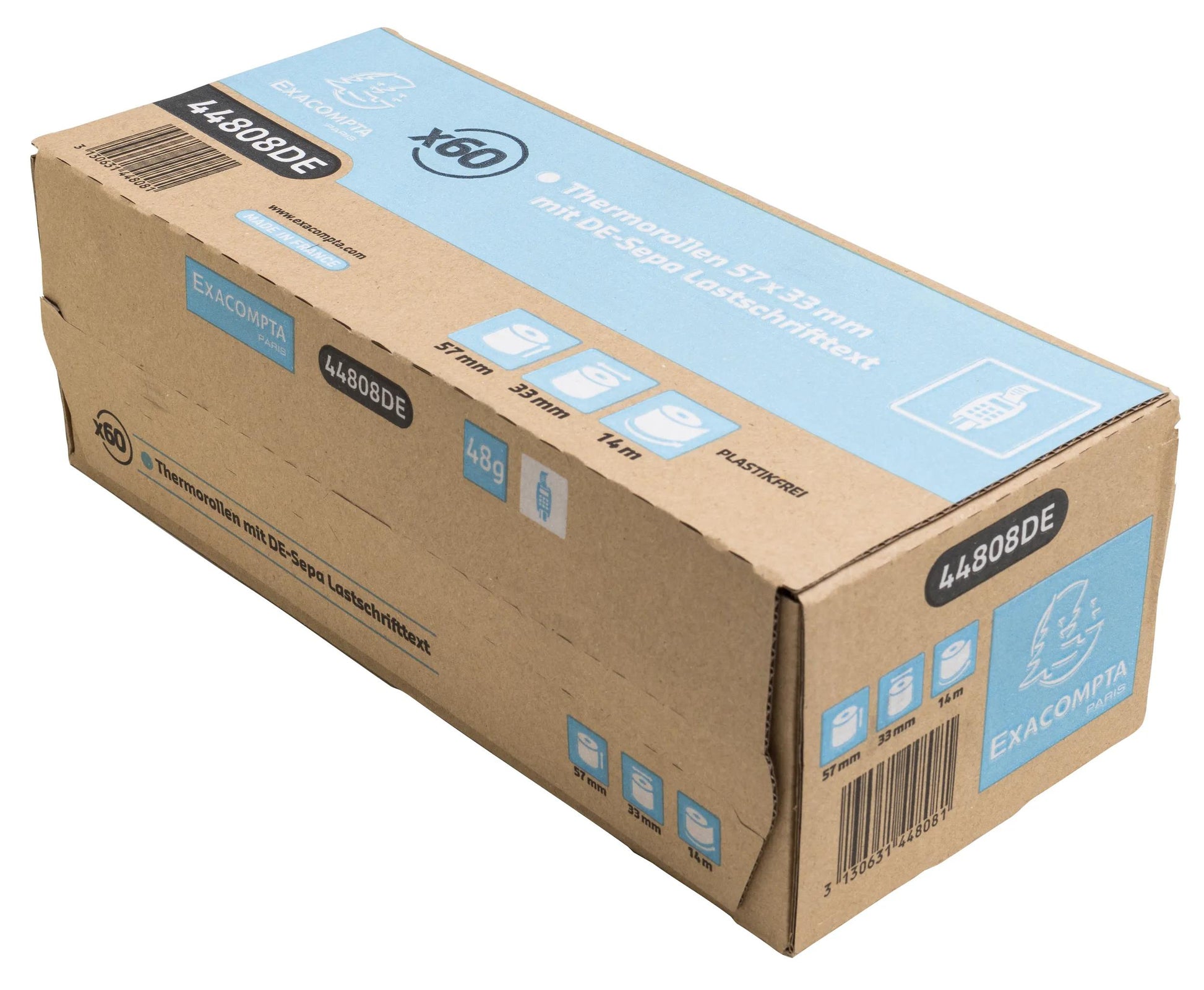 Exacompta Kassarolle – 57 mm × 14 m, Kern 12 mm, BPA-frei – 60 Stk.