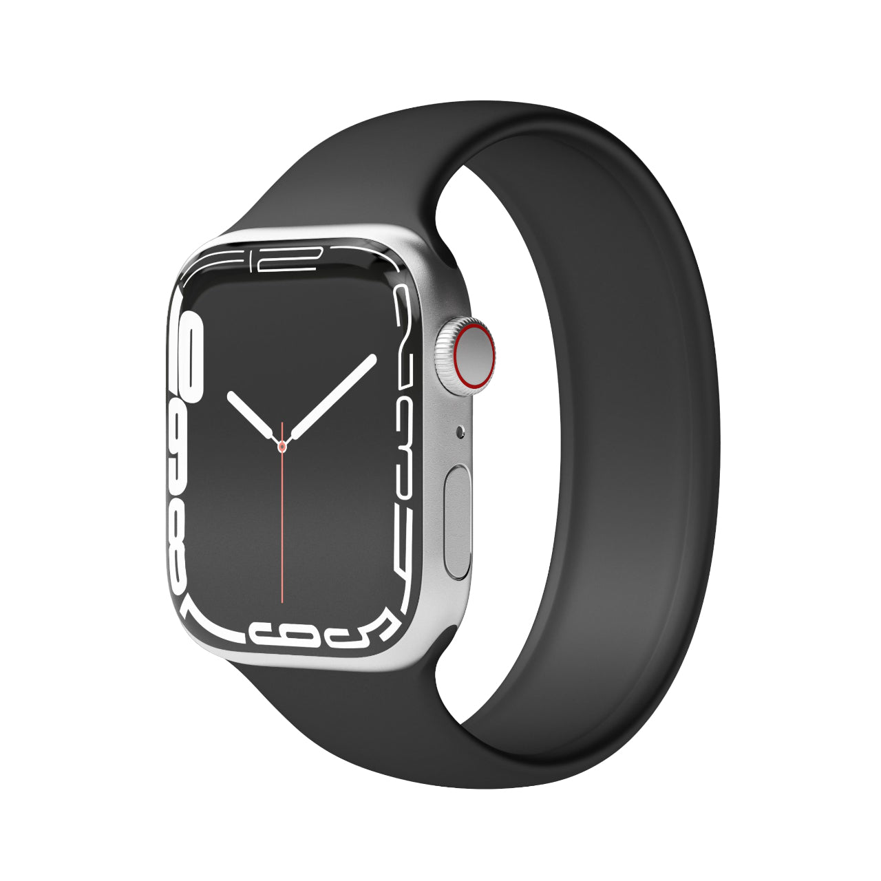 Vonmählen Solo Loop 2 – Armband – für Apple Watch (diverse Grössen), Schwarz, L, Silikon, 1 Stück