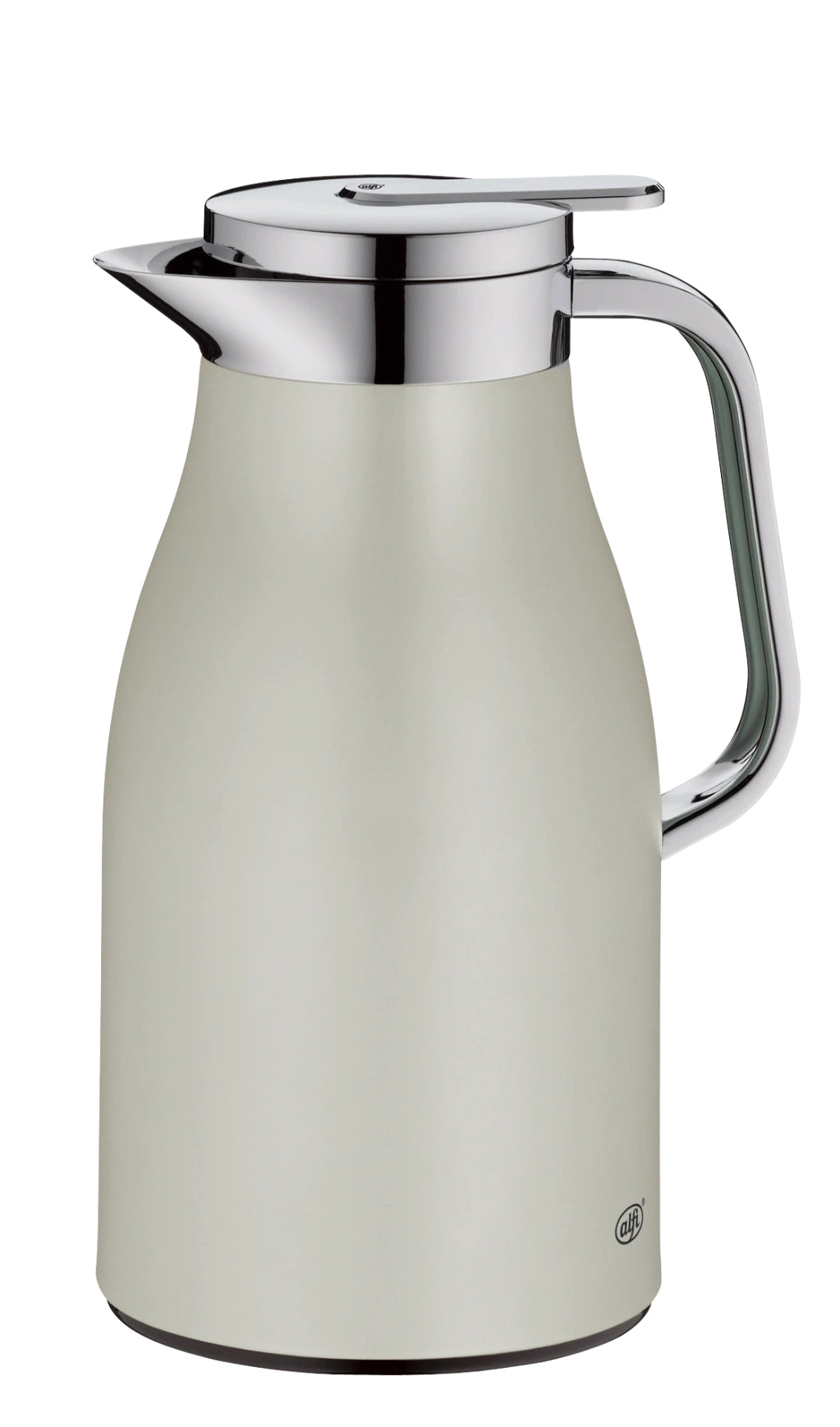 Alfi Thermoskanne Skyline – 1 l, Edelstahl, Weiss, vakuum-isoliert, Warmhaltezeit 12 h, mit Deckel