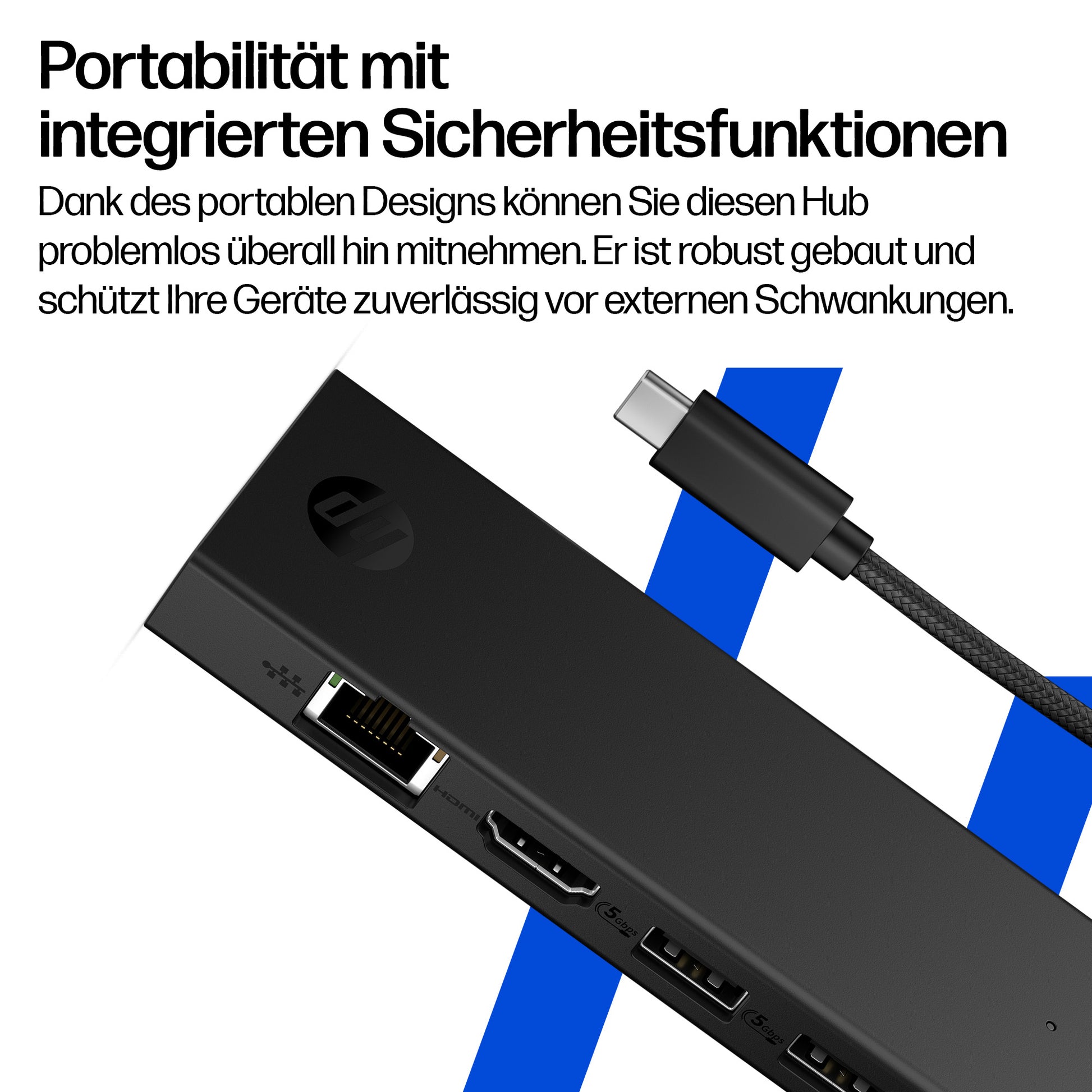 HP Multiport-Adapter – USB-C, 1× HDMI 4K, für Windows/Mac/ChromeOS
