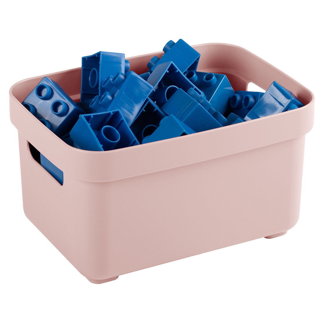 Sigma home Aufbewahrungsbox 2,5 l (ohne Deckel) – Kunststoff – Rosa – mit Griff – 177 × 128 × 93 mm