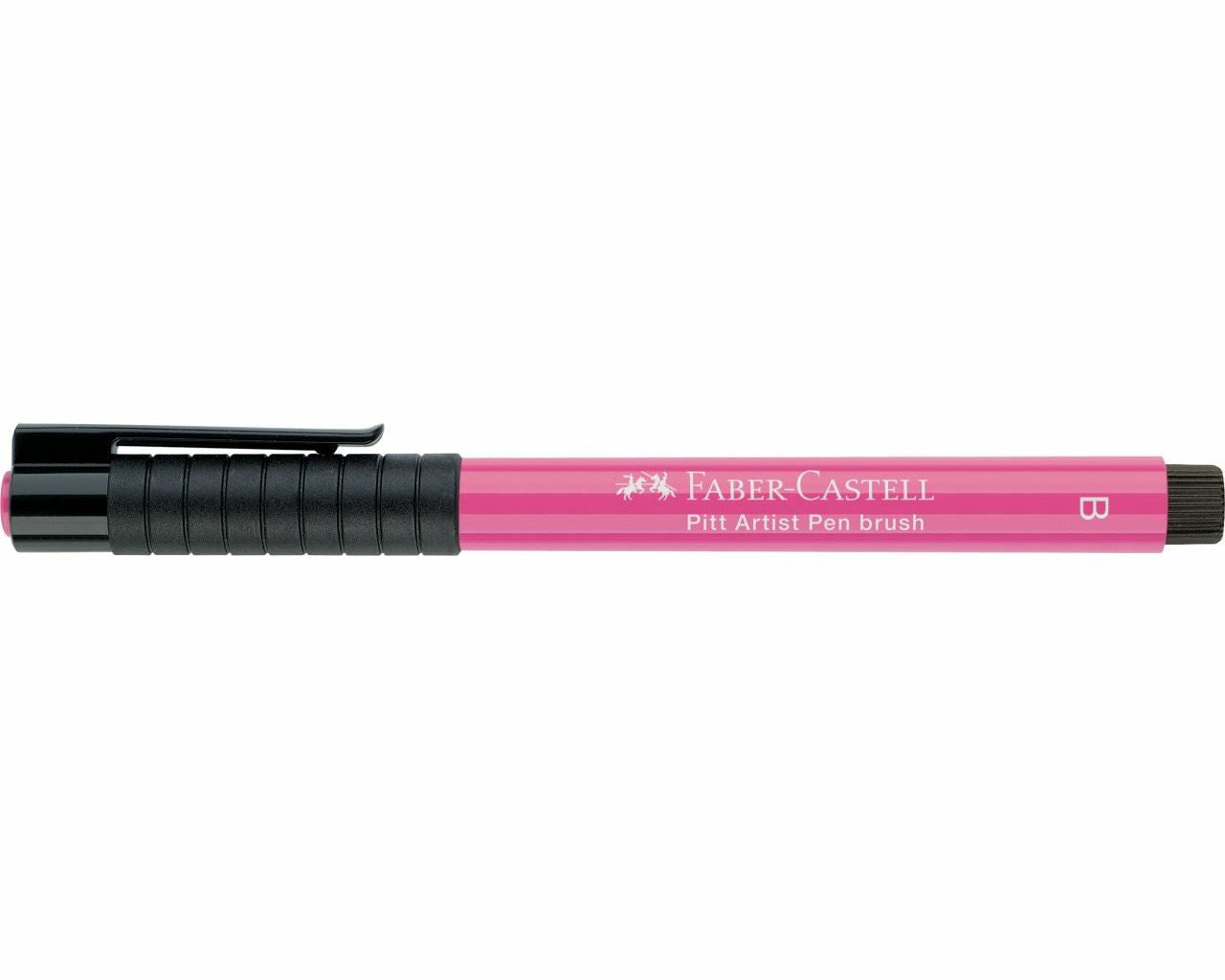 Faber-Castell Pitt Artist Pen Pinselstift – 2,5 mm, pigmentiert, wasserfest, pink
