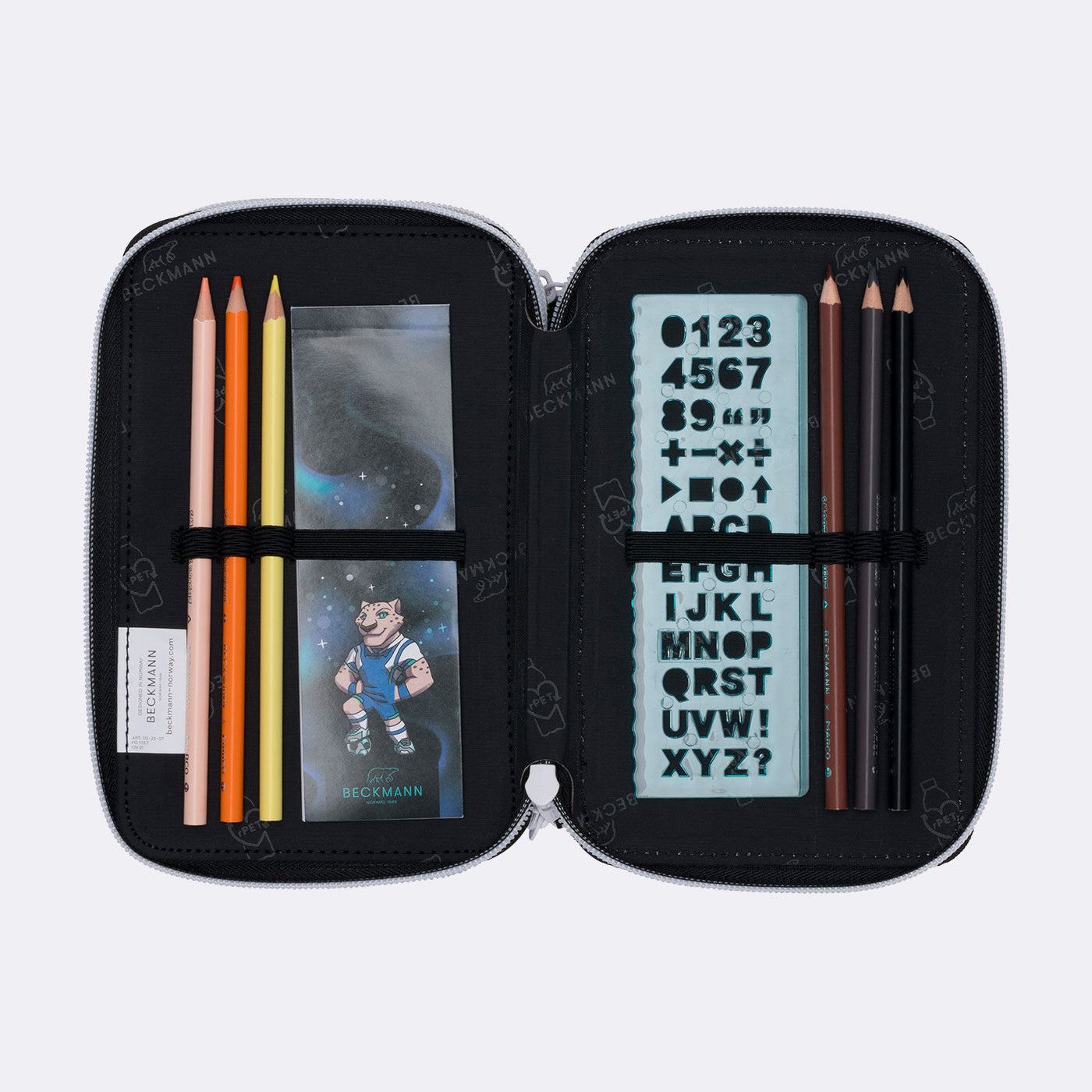 Beckmann Classic 1st Triple Etui, gefüllt, 27-teilig – Magic League – Kunststoff – 13 × 20,5 × 7 cm