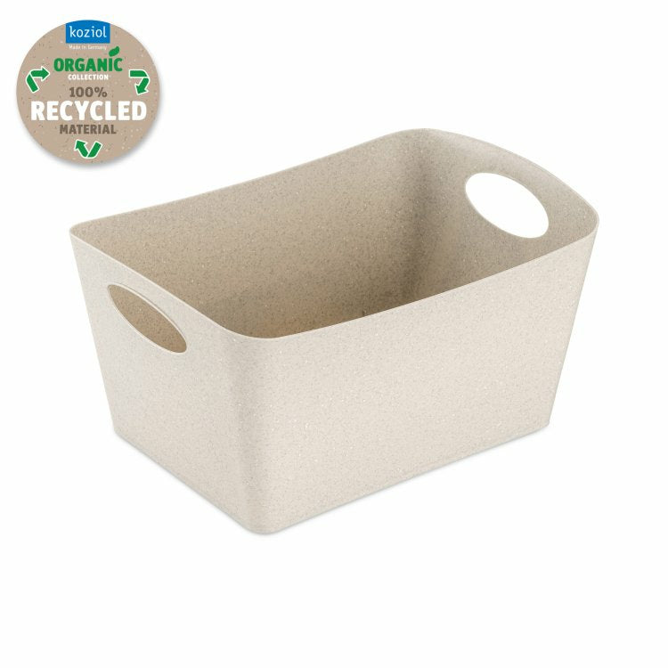 koziol BOXXX M Aufbewahrungsbox 3,5 l – Recycling-Kunststoff – Sand – mit Griff – 297 × 150 × 203 mm
