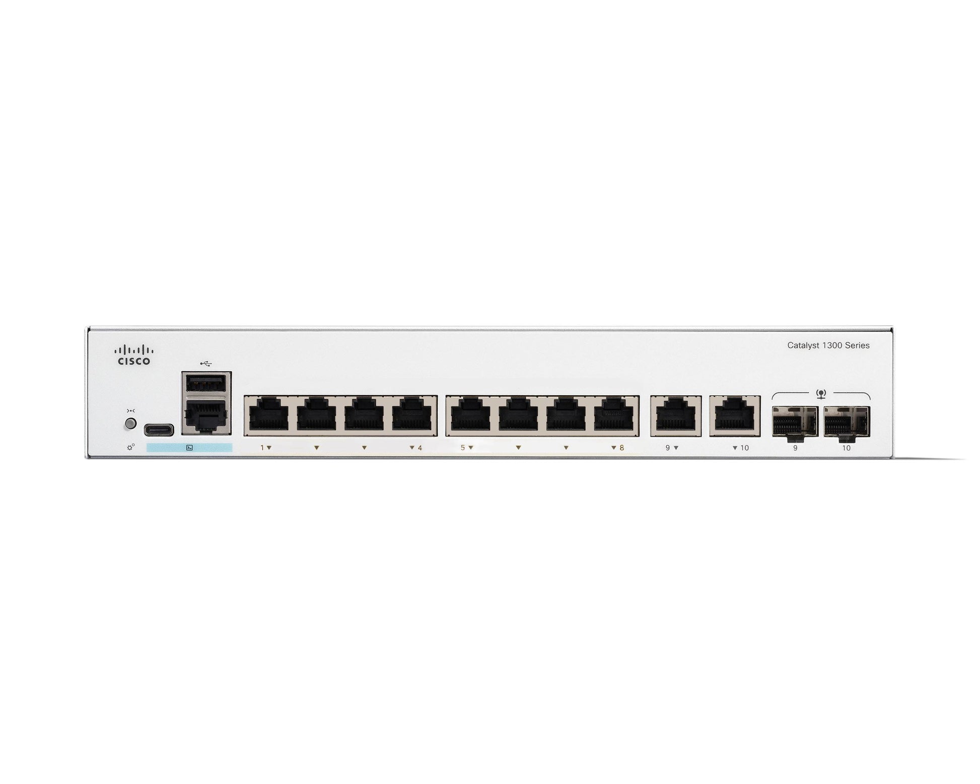 Cisco Catalyst 1300 – Managed Switch – 8×GbE, 2×SFP, L2, PoE, 19" Rack