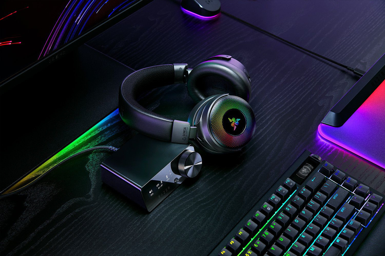 Razer Kraken V4 Pro – Gaming-Headset – USB-A, Surround-Sound, Boom-Mikrofon – Schwarz, für PS5/PC/Switch u. a.