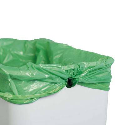 MAUL Systempapierkorb – 40 l – Edelstahl, rechteckig – 2-fach – schwarz/silber