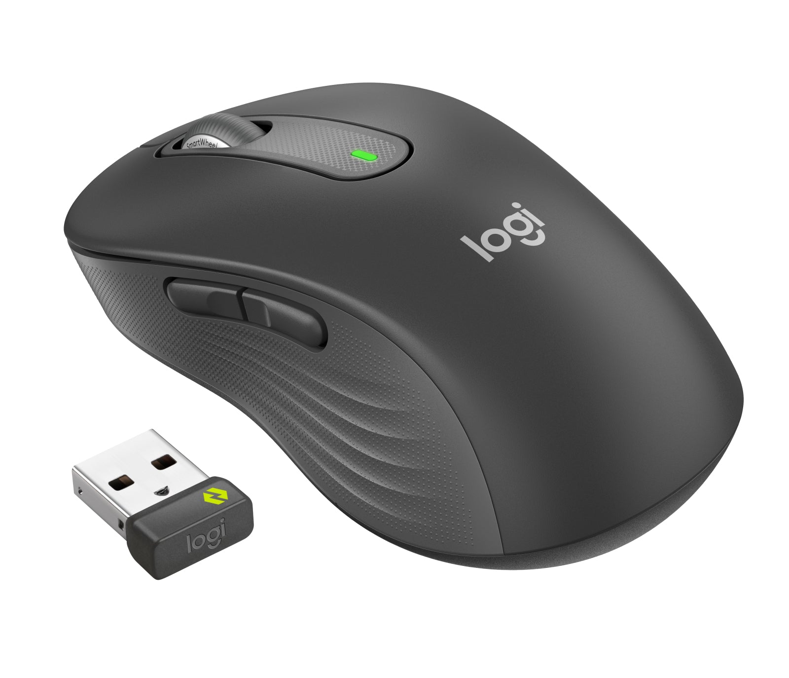 Logitech Signature M650 L Maus – kabellos, für Rechtshänder, Graphit