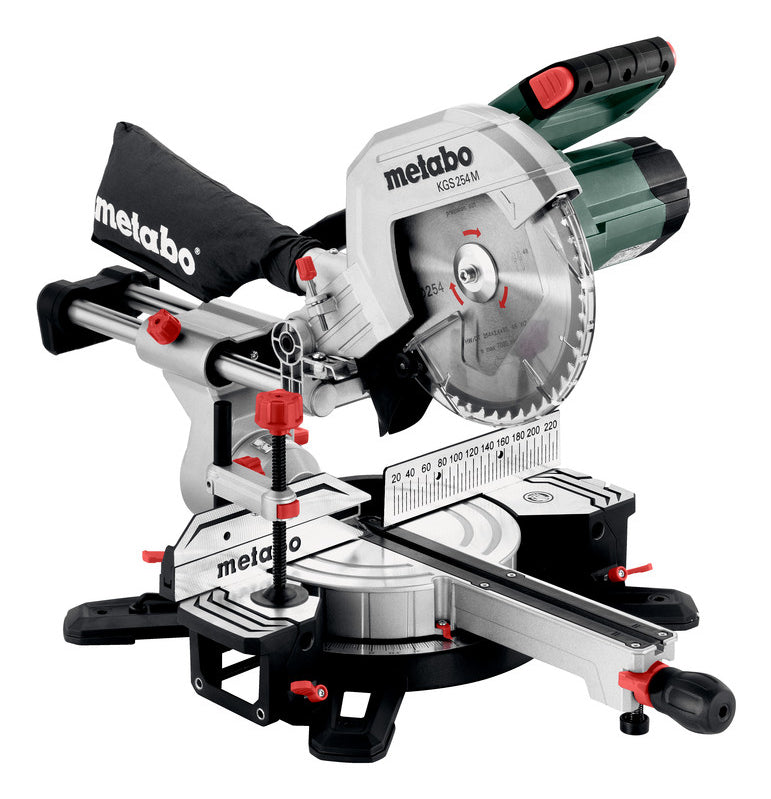 Metabo Kappsäge KGS 254 M – 1 800 W – Spindelhals – Sägeblatt-Ø 254 mm – Ohne Zubehör