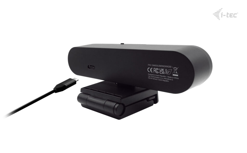 i-tec Solomon WH200 Webcam – 2K, 60 fps, USB-C – Schwarz