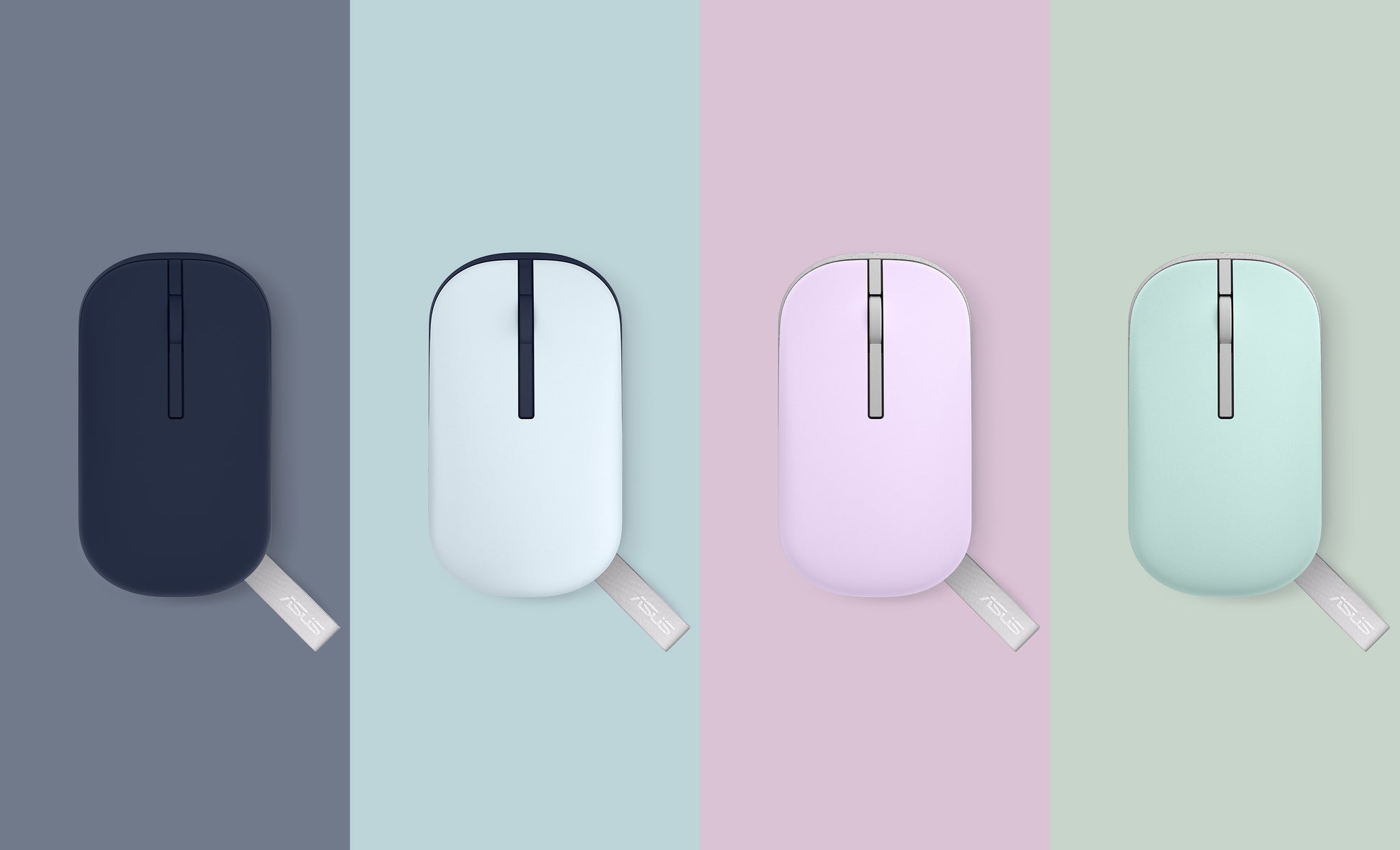 ASUS MD100 – Maus – Kabellos (Bluetooth/2,4 GHz), 1600 DPI, beidhändig, Grün
