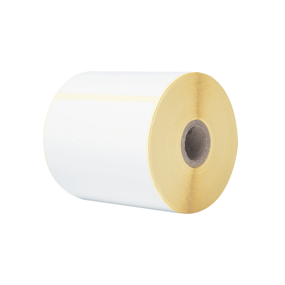 Brother Etiketten, 102 mm × 152 mm, weiss, Papier, selbstklebend, für Thermo-Etikettendrucker, 8 Rollen