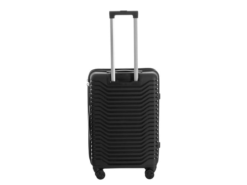 KOOR Manila – Hartschalen-Trolley, 63 l, 4 Rollen (Spinner), TSA-Schloss, PP, Schwarz, 40 × 66 × 26 cm