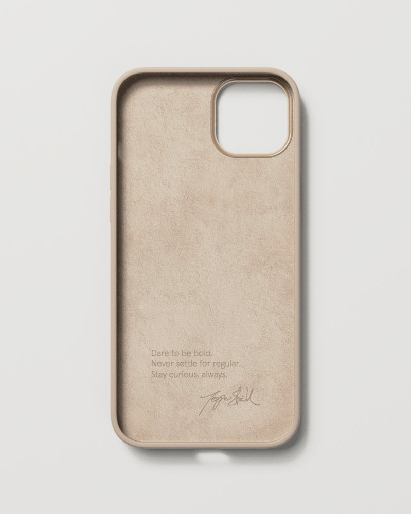 Nudient Bold – Backcover – für Apple iPhone 14 Plus, Recycelbarer Kunststoff, Leinen Beige