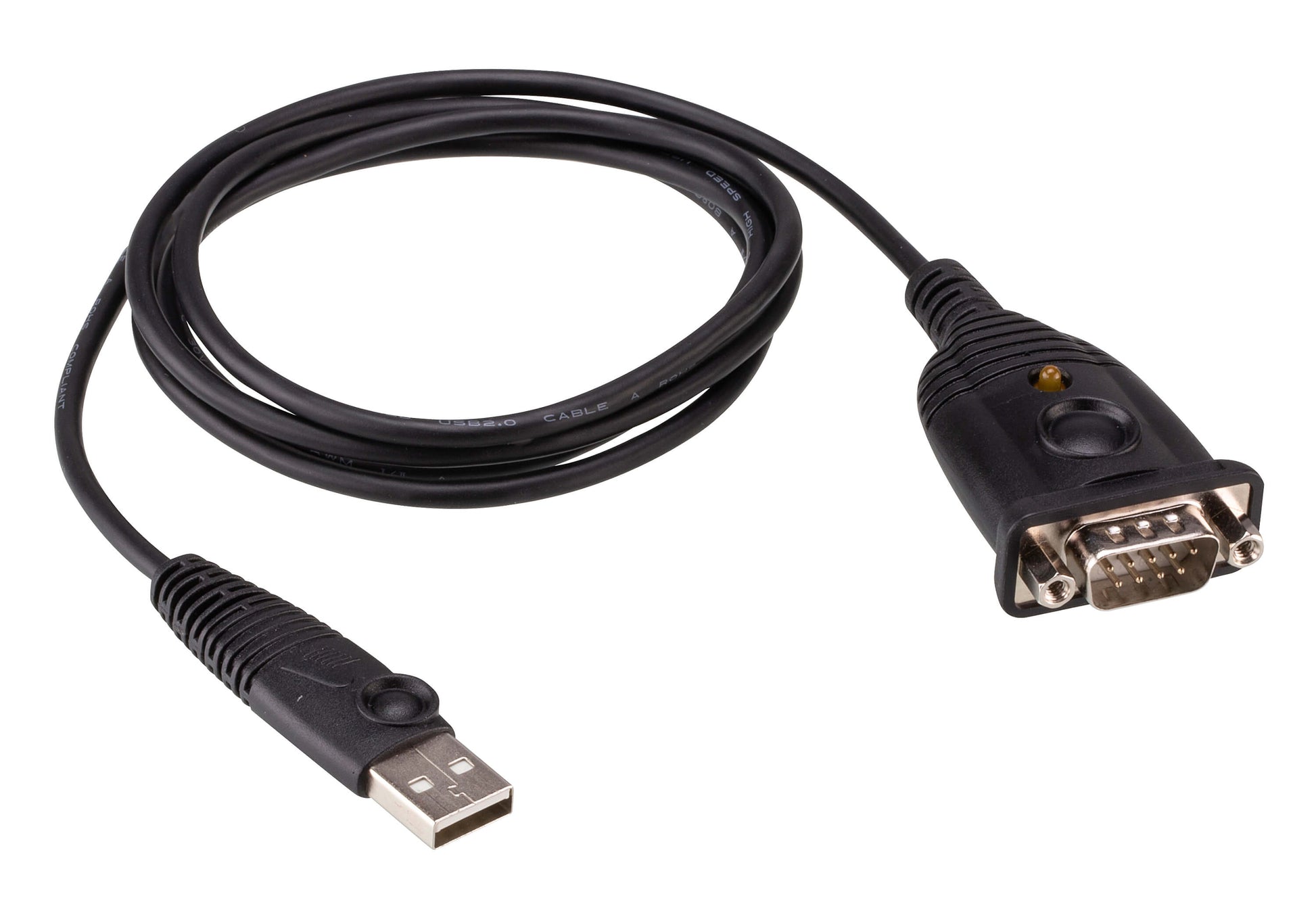 ATEN UC232AF USB-A zu RS-232 Adapter – 1,2 m, FTDI-Chipsatz, für Windows/Mac/Linux, Schwarz