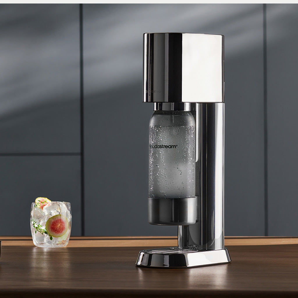 SodaStream Enso 1013611410 – Wassersprudler, 1 Flasche, Quick Connect 60 l, Silber