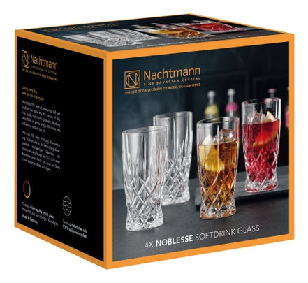 Nachtmann Trinkglas – 4er Set, 350 ml, Ø 7,5 cm, H 14,6 cm, Kristallglas, Transparent, spülmaschinenfest