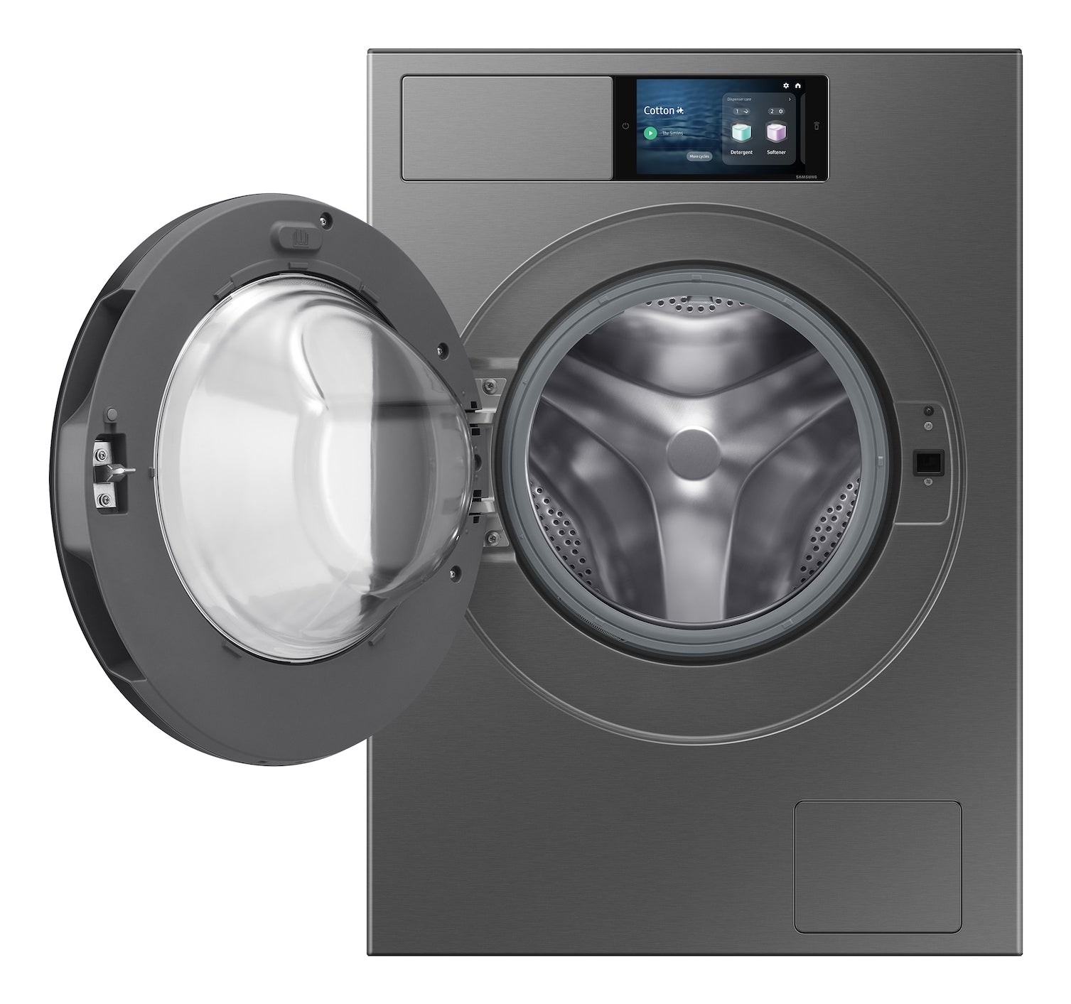 Samsung Waschmaschine 9 kg, silber, 60 × 85 × 60 cm – WF90F09C4SU5