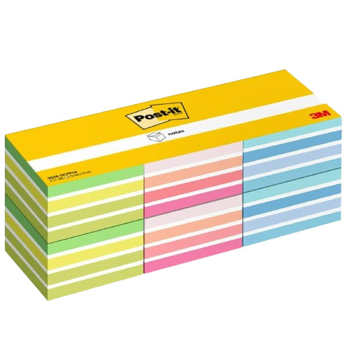 Post-it Haftnotizen-Würfel – 76 × 76 mm – sortiert, 450 Blatt/Block