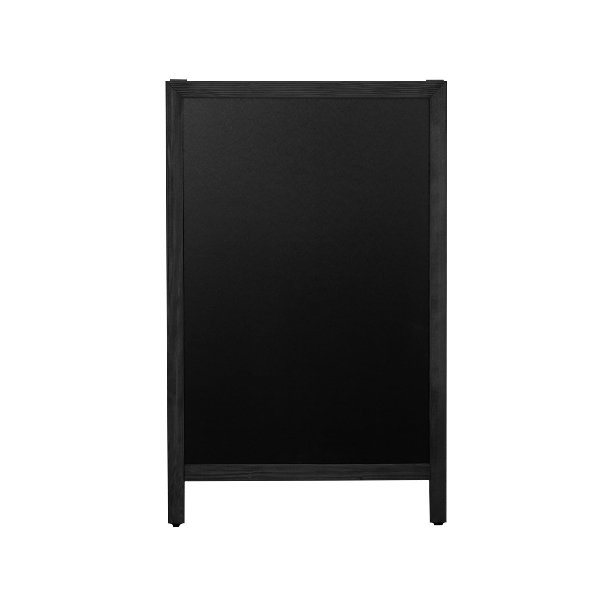 Europel Kundenstopper – 660 × 1'040 mm – Kieferholzrahmen, Verbundholz, schwarz – doppelseitig, für Kreidemarke