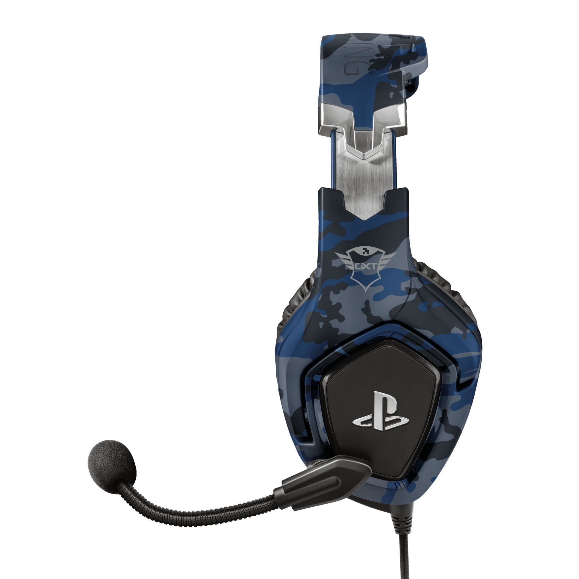 Trust GXT 488 Forze-B Gaming-Headset – Over-Ear, Stereo, Kabelgebunden, 3,5 mm Klinke, ANC, für PS4, PS5, Blau