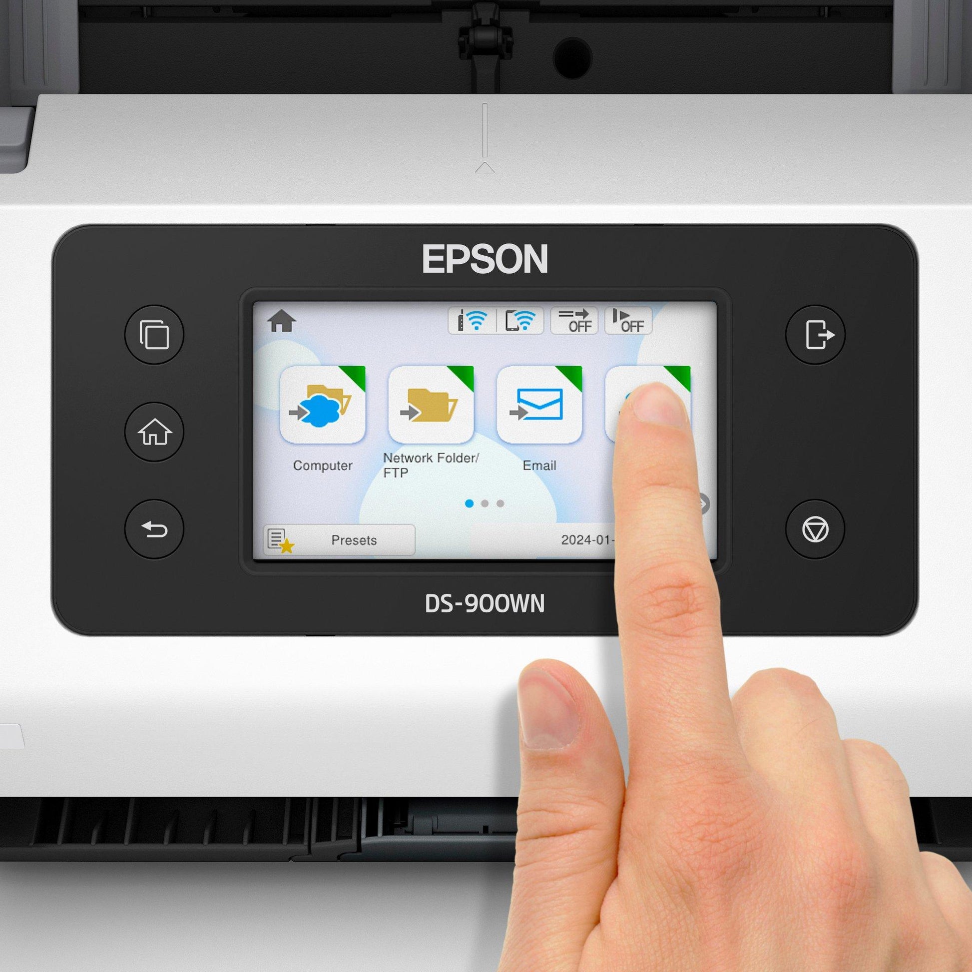 Epson Dokumentenscanner, A4, 70 ppm, ADF 100 Blatt, WLAN, LAN