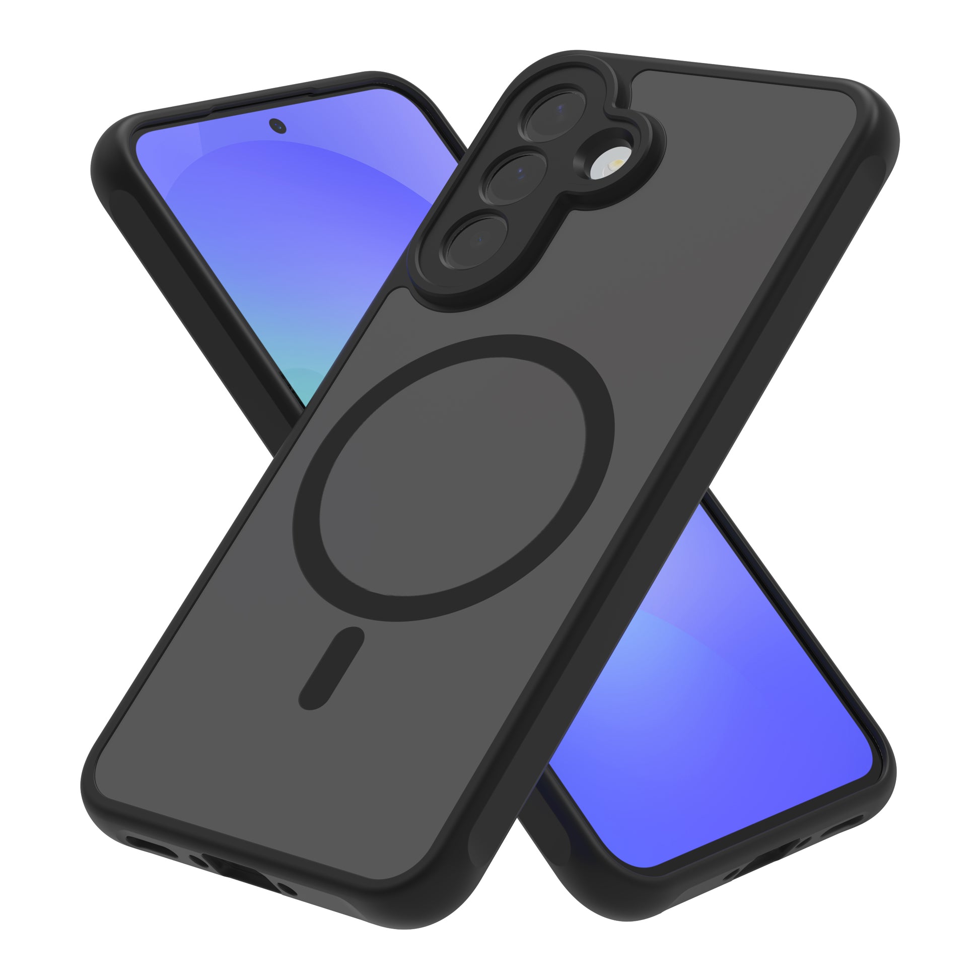 nevox StyleShell Invisio – Backcover – für Samsung Galaxy A37 (5G), MagSafe, TPU, Schwarz