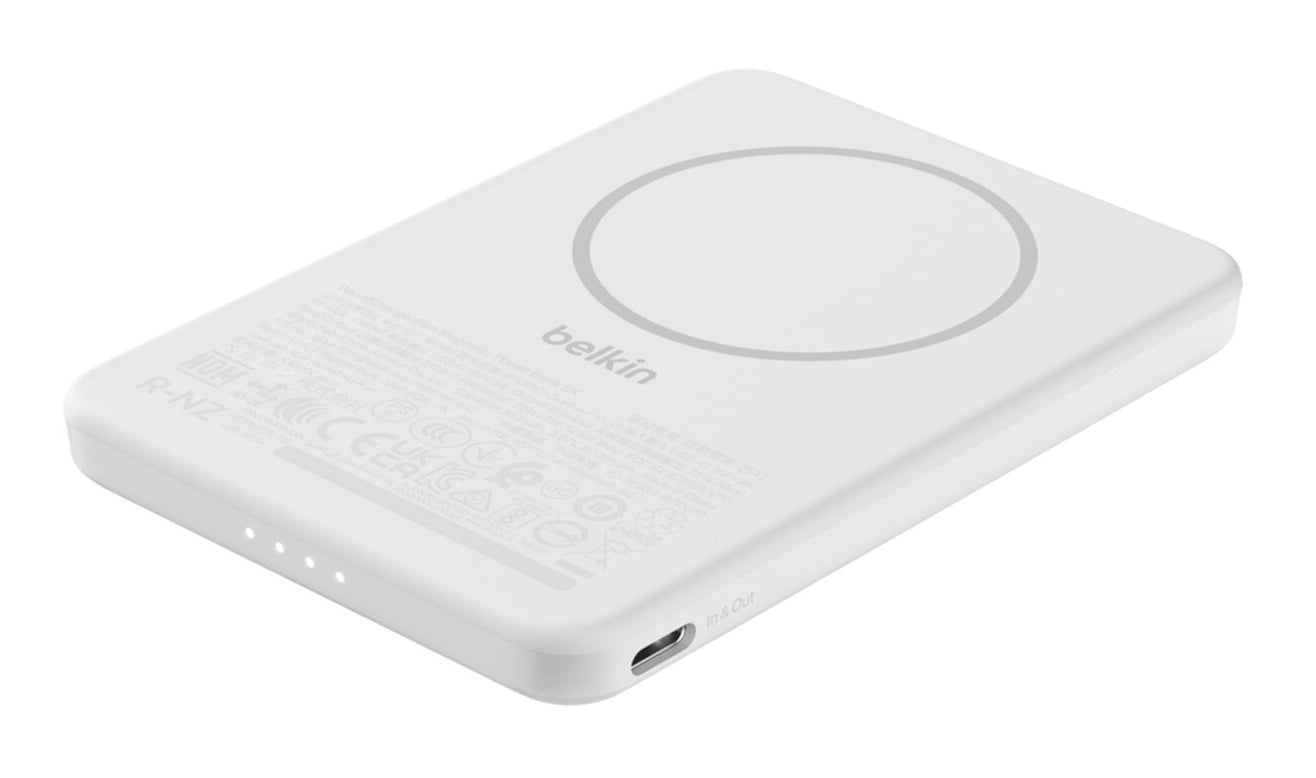 Belkin MagSafe Powerbank 5000 mAh, 1× USB-C, für iPhone (MagSafe), Weiss