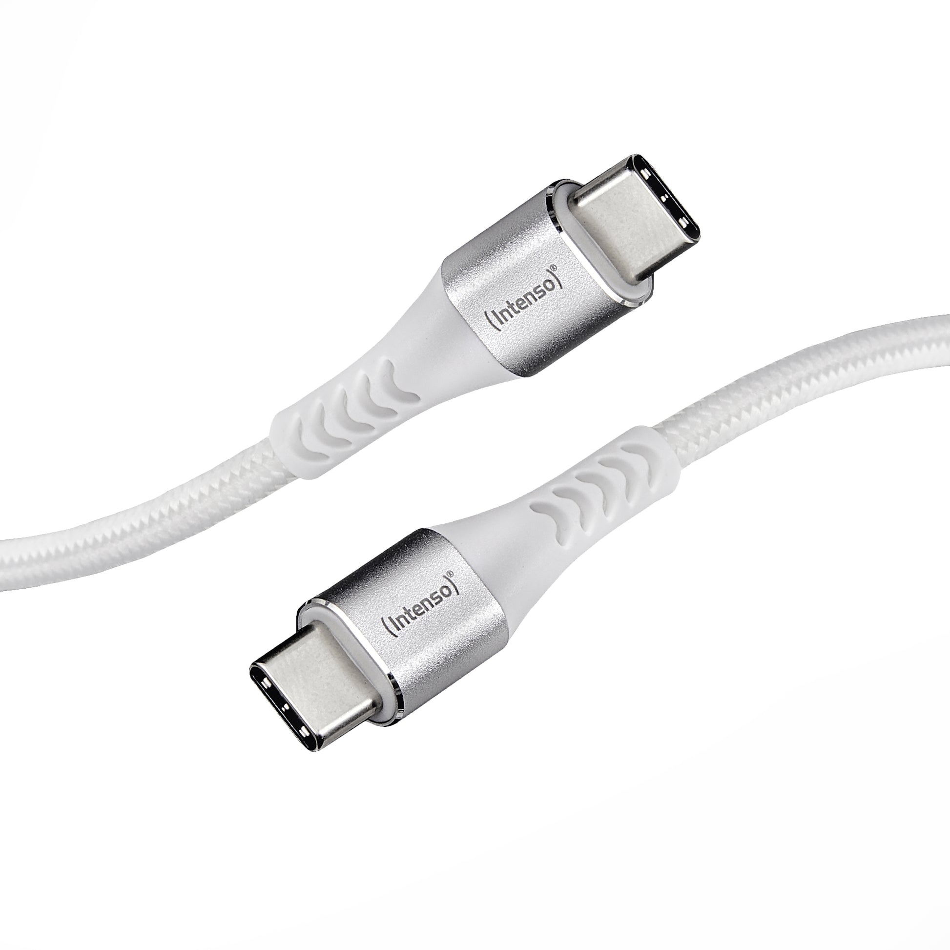 Intenso USB-C auf USB-C Kabel – USB 2.0 (480 Mbit/s) – 1,5 m – PD 60 W – Geflochten – Weiss