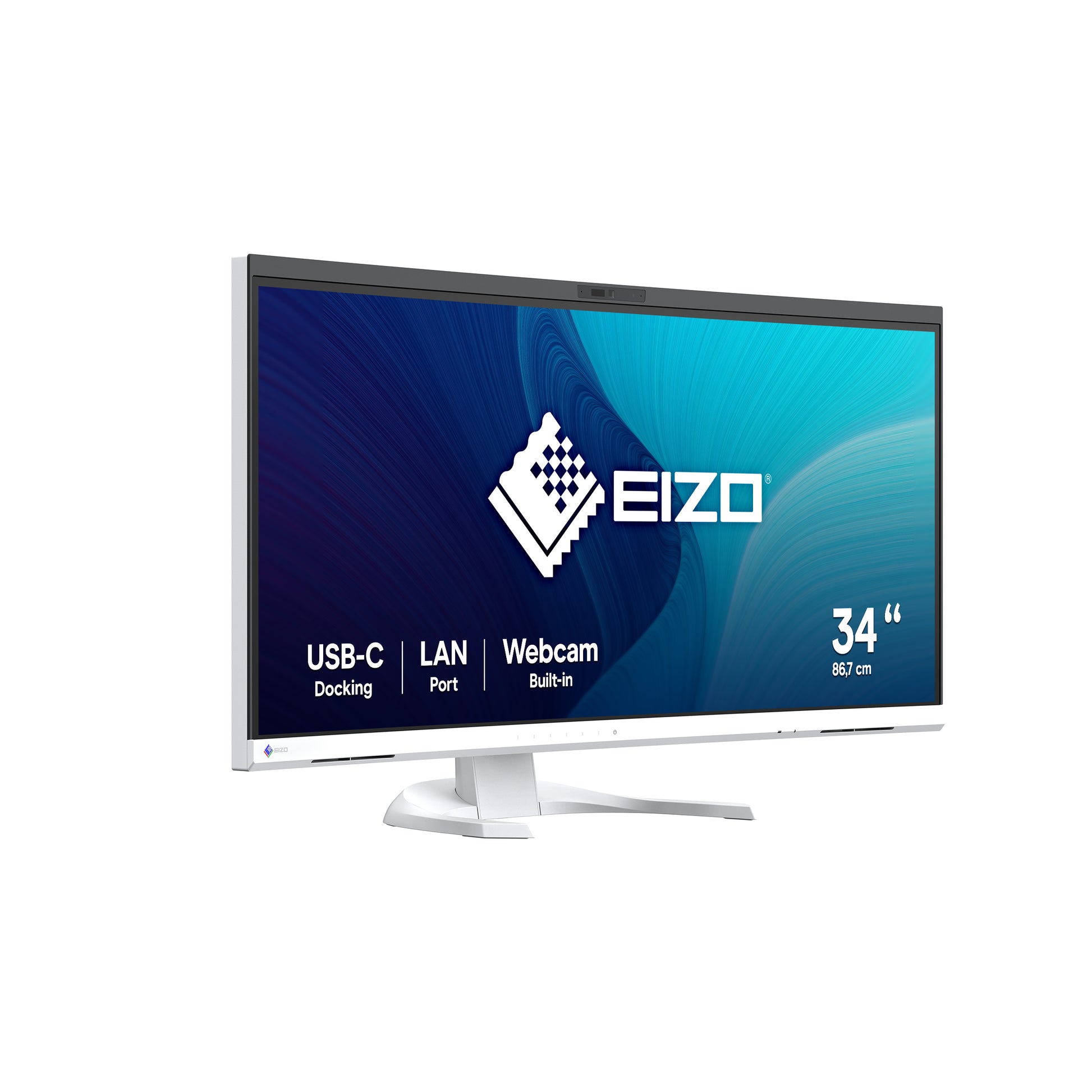 EIZO FlexScan EV3450XC – Monitor, 34,1" 3440 × 1440 (UWQHD), IPS, 60 Hz, 300 cd/m², VESA 100 × 100, Weiss