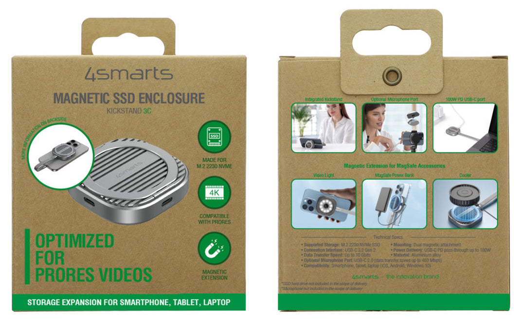 4smarts Magnetisches SSD-Gehäuse 541311 – 1-Bay – für M.2 NVMe