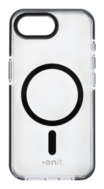 ONIT Backcover – für Apple iPhone 16e, MagSafe, PC+TPU+TPE, schwarz/transparent, bis 3 m sturzsicher