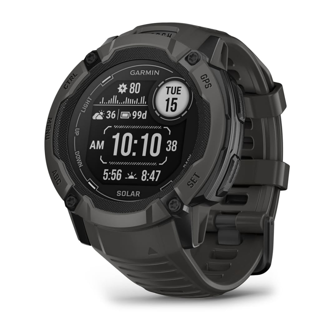 Garmin Instinct 2X Solar – GPS-Smartwatch – 50 mm, 1,1", GPS, MIP, Power Glass, 10 ATM, Graphit